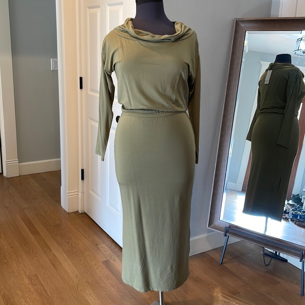 DKNY Pure- cargo green dress, size medium